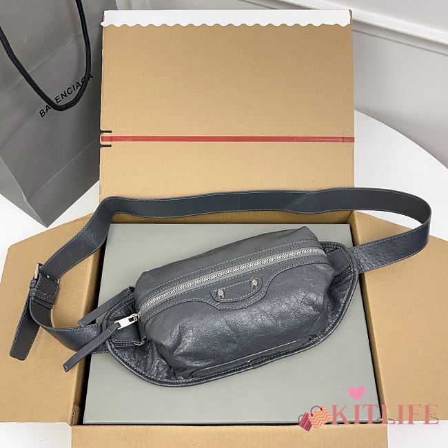 Kitlife Balenciaga Gray Motocross Classic Neo Lift Belt Bag - 31x16x5cm - 1