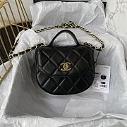 Kitlife Chanel Calfskin Gold CC Logo Black Flap - 16 x 12 x 6 cm - 1