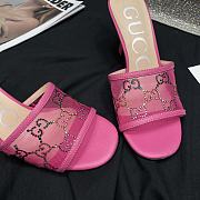 KITLIFE SANDALO SLIDER DONNA GG CON TACCO MEDIO PINK - 5