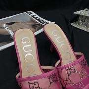 KITLIFE SANDALO SLIDER DONNA GG CON TACCO MEDIO PINK - 6