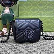 Gucci GG Marmont bag Black Chevron Matelasse - 12 x 12.5 x 7 cm - 1