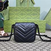 Gucci GG Marmont bag Black Chevron Matelasse - 12 x 12.5 x 7 cm - 2