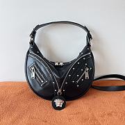 Kitlife Versace Black Studded Calfskin Small Medusa Repeat Hobo - 29 x 5 x 18 cm - 1