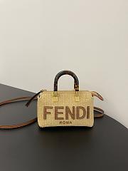 Kitlife Fendi By The Way Mini Natural straw small Boston bag - 17 x 18 x 8 cm - 1
