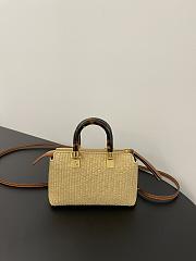 Kitlife Fendi By The Way Mini Natural straw small Boston bag - 17 x 18 x 8 cm - 5