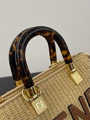 Kitlife Fendi By The Way Mini Natural straw small Boston bag - 17 x 18 x 8 cm - 2