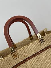 Fendi Sunshine Medium Shopper in natural straw - 31 x 17 x 35 cm - 3