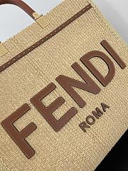 Fendi Sunshine Medium Shopper in natural straw - 31 x 17 x 35 cm - 5