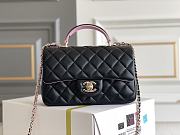 Kitlife Chanel Mini Rectangular Top Handle Black and Pink - 20 x 12 x 6cm - 1