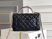 Kitlife Chanel Mini Rectangular Top Handle Black and Pink - 20 x 12 x 6cm - 6