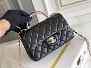 Kitlife Chanel Mini Rectangular Top Handle Black and Pink - 20 x 12 x 6cm - 5