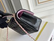 Kitlife Chanel Mini Rectangular Top Handle Black and Pink - 20 x 12 x 6cm - 4