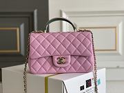 Kitlife Chanel Mini Rectangular Top Handle Pink and Green - 20 x 12 x 6cm - 1