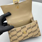 Kitlife BALENCIAGA Hourglass XS Top Handle Bag in BB Monogram Canvas Brown - 19 x 11 x 6  cm - 4