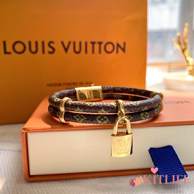 Louis Vuitton Monogram Canvas Keep it Twice Lock Bracelet - 1
