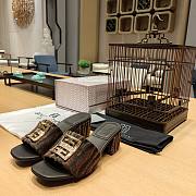 Kitlife GIVENCHY 4G Flat Mule Leopard Print Haircalf Black Brown - 1