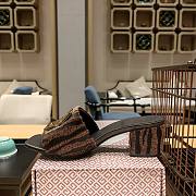 Kitlife GIVENCHY 4G Flat Mule Leopard Print Haircalf Black Brown - 2