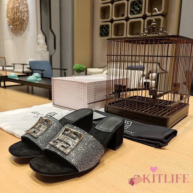 Kitlife GIVENCHY 4G Flat Mule Leopard Print Haircalf  - 1