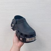 Kiltife Balenciaga Hardcrocs Rubber Slides Black - 2