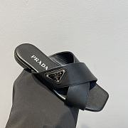 Kitlife Prada Saffiano leather crisscross sandals Black - 6