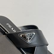 Kitlife Prada Saffiano leather crisscross sandals Black - 4