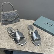 Kitlife Prada Saffiano leather crisscross sandals Silver - 1