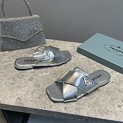 Kitlife Prada Saffiano leather crisscross sandals Silver - 5