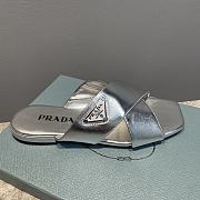 Kitlife Prada Saffiano leather crisscross sandals Silver - 4