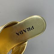 Kitlife Prada Saffiano leather crisscross sandals Gold - 3