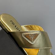 Kitlife Prada Saffiano leather crisscross sandals Gold - 2