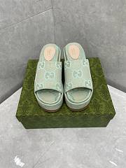 KITLIFE WOMEN'S JUMBO GG PLATFORM SLIDE SANDAL GREEN - 1