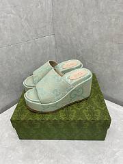 KITLIFE WOMEN'S JUMBO GG PLATFORM SLIDE SANDAL GREEN - 5