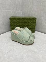 KITLIFE WOMEN'S JUMBO GG PLATFORM SLIDE SANDAL GREEN - 2