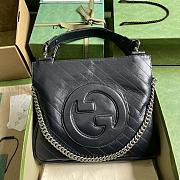 KITLIFE GUCCI BLONDIE LEATHER TOTE BAG BLACK - 30 x 24 x 6 cm - 1