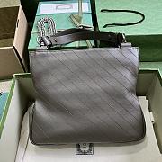 KITLIFE GUCCI BLONDIE LEATHER TOTE BAG GRAY - 30 x 24 x 6 cm - 5