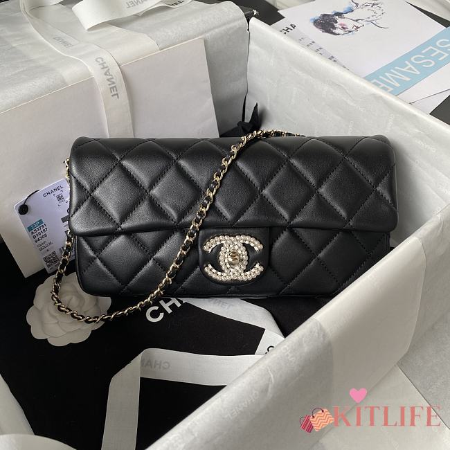 Kitlife Chanel 23A flap bag black - 26 x 11 x 4 cm - 1