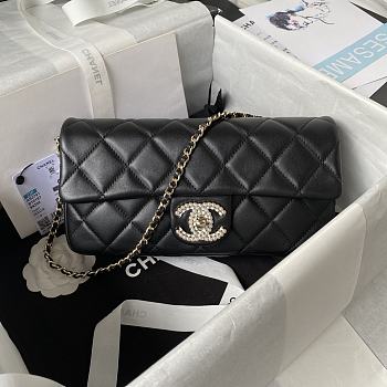 Kitlife Chanel 23A flap bag black - 26 x 11 x 4 cm