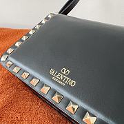 Kitlife Valentino Garavani Black Small Rockstud Flap Bag - 18.5x12x8 cm - 4