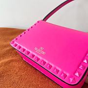 Kitlife Valentino Garavani Black Small Rockstud Flap Pink - 18.5x12x8 cm - 5