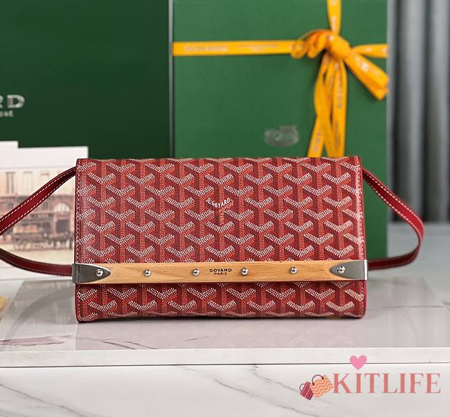 Kitlife GOYARD PARIS red Monte-Carlo PM Clutch - 25×14.5×4 cm - 1