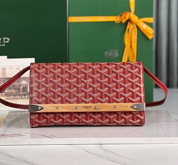 Kitlife GOYARD PARIS red Monte-Carlo PM Clutch - 25×14.5×4 cm