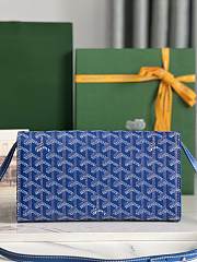 Kitlife GOYARD PARIS Blue Monte-Carlo PM Clutch - 25×14.5×4 cm - 3