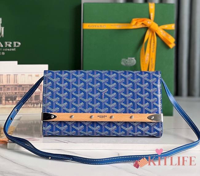 Kitlife GOYARD PARIS Blue Monte-Carlo PM Clutch - 25×14.5×4 cm - 1