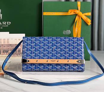 Kitlife GOYARD PARIS Blue Monte-Carlo PM Clutch - 25×14.5×4 cm