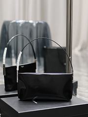 Kiltife Saint Laurent Black Small Suzanne Leather Shoulder Bag - 28 x 14 x 4 cm - 6