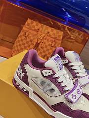 Kitlife LOUIS VUITTON Denim Monogram LV Trainer Sneakers Violet - 6