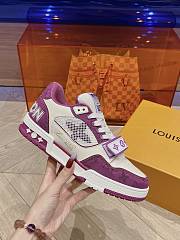 Kitlife LOUIS VUITTON Denim Monogram LV Trainer Sneakers Violet - 4