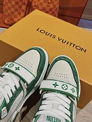 Kitlife LOUIS VUITTON Denim Monogram LV Trainer Sneakers Green - 4