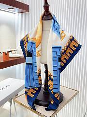 Kitlife Celine Square silk scarf Blue - 90 x 90 cm - 6