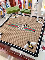 Kitlife Gucci Square silk scarf Brown - 90 x 90 cm - 5